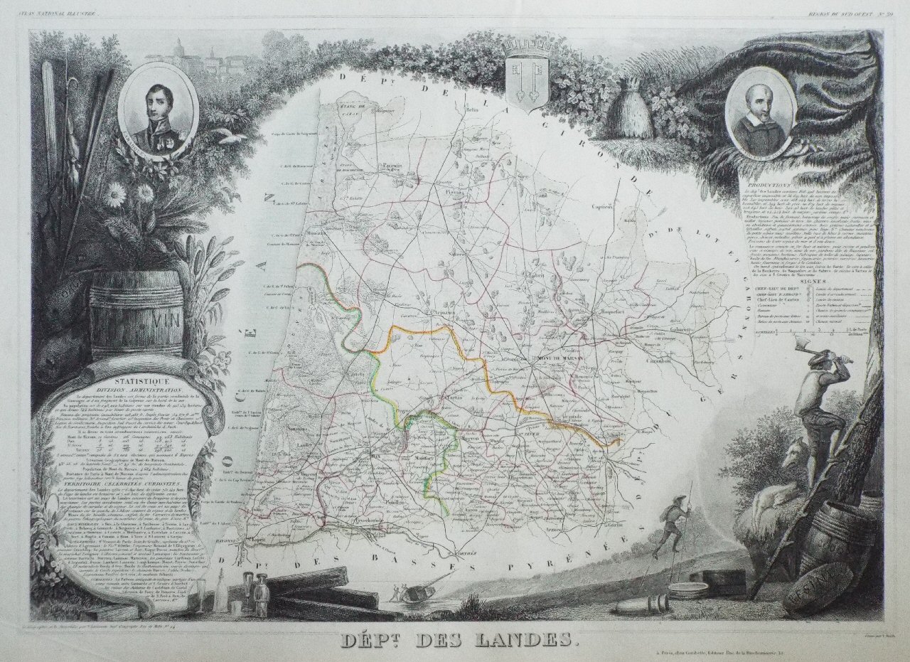 Map of Landes